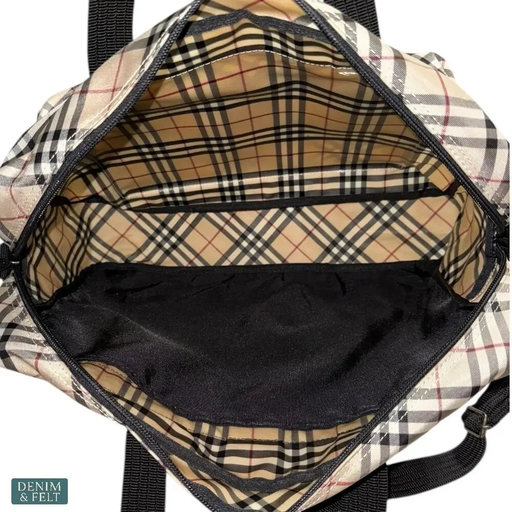 Burberry London Nova Check 3 Way Bag Tote Shoulder Backpack Unisex Travel Work